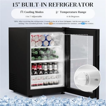 BROTTAR Large Coffee Bar Cabinet with Fridge (Fridge Included)