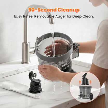 TechRise 3-in-1 Cold Press Juicer with 6" Wide Feed Chute, Slow Masticating Juicer Machine for Whole Fruits & Vegetables, Makes Juice, Fruit Sorbet & Nut Milk, Easy to Clean, BPA-Free, Space Silver