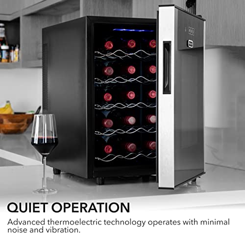 Whynter Wine Cooler, 20 Bottle, Thermoelectric Mirror Glass Door, WC-201TD