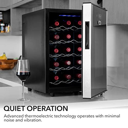 Whynter Wine Cooler, 20 Bottle, Thermoelectric Mirror Glass Door, WC-201TD