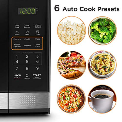 BLACK+DECKER Microwave Oven Countertop, 1.1 Cu.Ft, 1000W, Stainless Steel