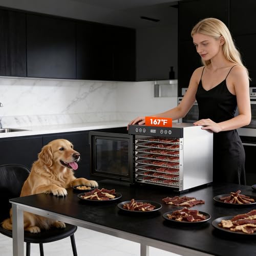 Food Dehydrator Machine, Large Food Dryer with 8 Stainless Steel Trays