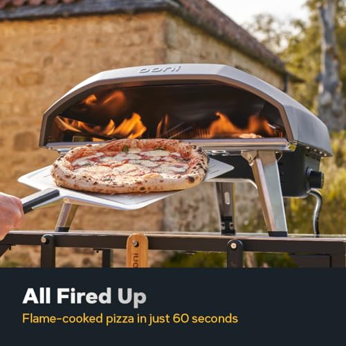 Ooni Koda 16 Natural Gas Pizza Oven – 16" Gas Powered Outdoor Oven with 28 mBar Regulator and Gas Hose, Gas Powered Portable Pizza Oven - Foundry Black