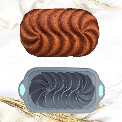 4 Piece Silicone Loaf Pan for Baking Bread, Non-Stick Kitchen Oven Bread Pan, Perfect for Banana Bread, Sandwich Bread, Pound Cake and Meatloaf, 4 Cups, Grey
