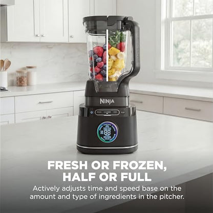 Ninja Kitchen System | Food Processor & Blender with BlendSense Technology | 8-Cup Bowl & 24-oz. To-Go Cup | For Smoothies, Cookie Dough, Salsa & More | 1800-Peak-Watt | Black | TB401