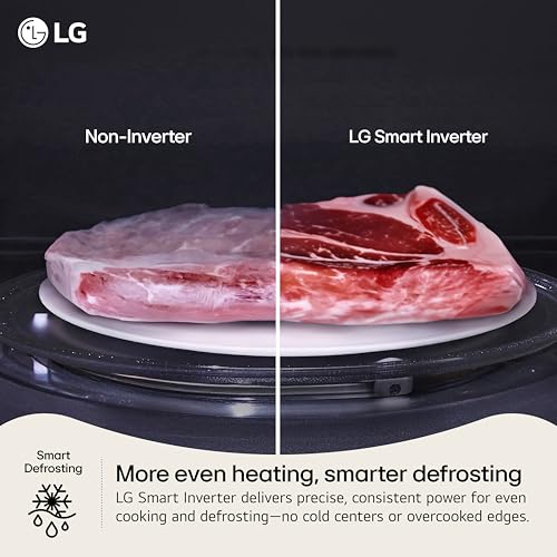 LG Countertop Microwave, 1.1 cu. ft., Black, 20.1x11.4x15.7 Inches, EasyClean Interior, 900 Watts