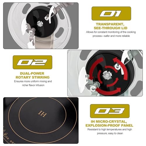 Automatic Commercial Stir Fry Robot, 5kw Electric Auto Stirring Wok, Planetary Mix Cooking Machine With 360° Rotation For Restaurant & Catering