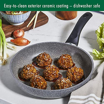 Ballarini 75001-652 Parma Forged Aluminum Nonstick Cookware Set, 10-Piece, Granite