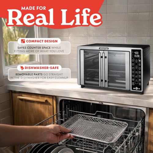 Gourmia Toaster Oven - 6-Slice Capacity, Digital Display, Stainless Steel