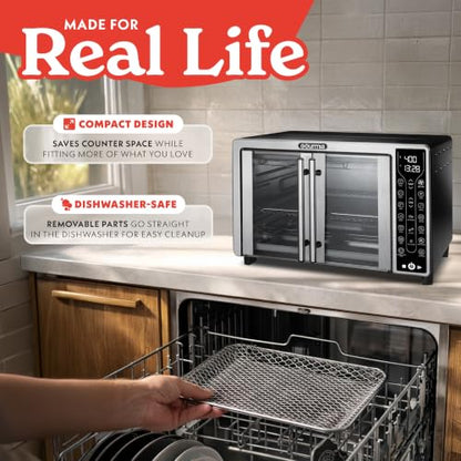Gourmia Toaster Oven - 6-Slice Capacity, Digital Display, Stainless Steel