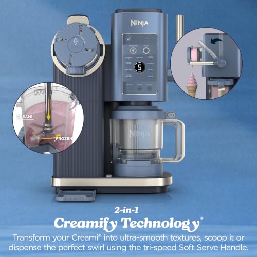 Ninja Creami Scoop & Swirl 13-in-1 Ice Cream and Soft Serve Maker, NC701BL