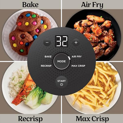 Ninja Crispi Glass Air Fryer, 4-in-1, Stone, FN101ST