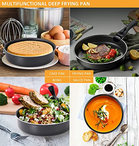 Xeeyaya 16 Pieces Kitchen Removable Handle Cookware Sets, Stackable Pots and Pans Set Nonstick for Induction Gas RVs Camping Space Saving