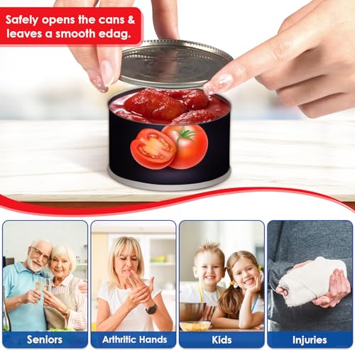 Electric Can Opener, Single-Press Automatic Operation with Can Opener Smooth Edge, Automatic Can Opener Cordless Battery Operated for Seniors, Arthritis Sufferers, and Home Cooks