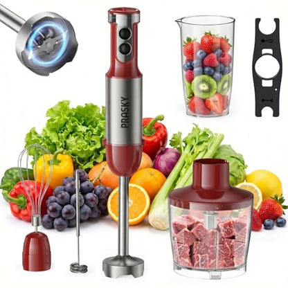 Immersion Blender Handheld 1200W, 20-Speed 5-in-1 Hand mixer