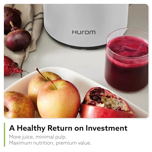 Hurom H400 Cold Press Juicer Machine, Award Winning Masticating Slow Juicer, Easy to Clean, Strainer & Hands Free with Self Feeding, Wide Mouth Hopper, Easy Assembly (Matte Black)