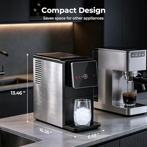 Antarctic Star Nugget Ice Maker Countertop with Self-Dispensing, 33lbs/24H