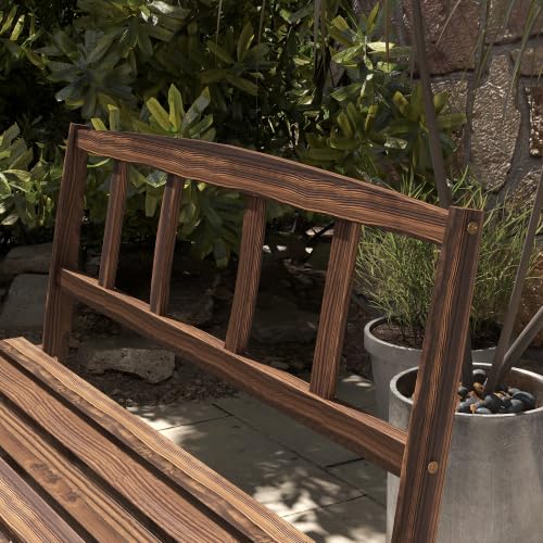 Outsunny Outdoor Table and Chairs for 4 People 3 Piece Carbonized