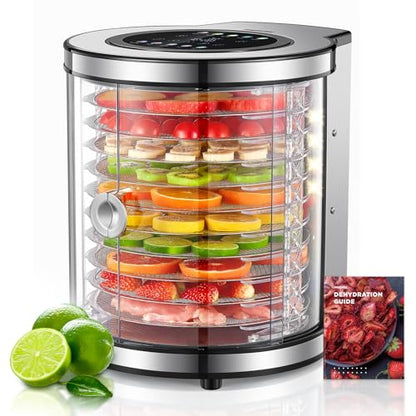 Reemix10-Tray Stainless Steel Food Dehydrator with Large Capacity