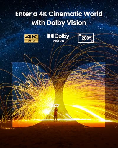 NEBULA Cosmos 4K SE Smart Projector, Nebulamaster, High-Brightness with Dolby Vision, 200" Screen, 1800 ANSI Lumens, HybridBeam, Enhanced Image Quality, GTV, Portable, for Gaming, Home, and Office Use
