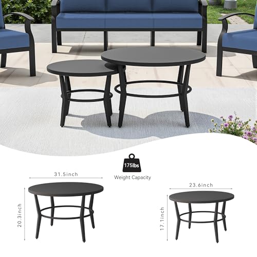 Kullavik Aluminum Outdoor Patio Furniture Set with 5.1'' Thick Cushions