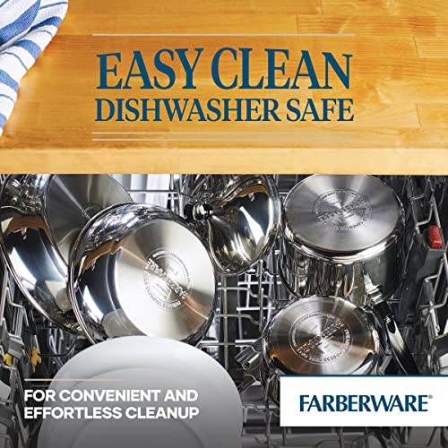 Farberware Classic Series Stainless Steel Stockpot with Lid, 6-Quart Pot