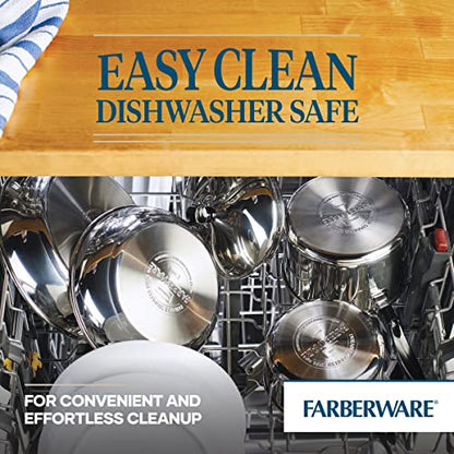 Farberware Classic Series Stainless Steel Stockpot with Lid, 6-Quart Pot
