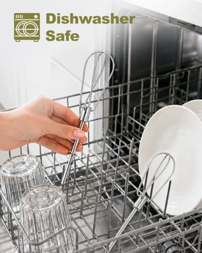 Stainless Steel Hand Mixer Beaters Compatible with KitchenAid Hand Mixer