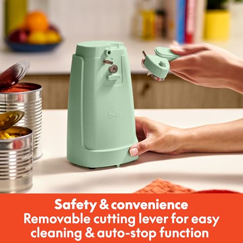 bella Electric Can Opener, Automatic One-Touch, Seaglass