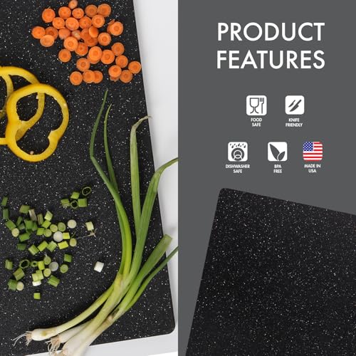 Dexas Superboard Reversible Pastry Board, 14 x 17 Inches, Midnight Granite Color - Dishwasher Safe, Plastic, Ideal for Baking and Food Prep