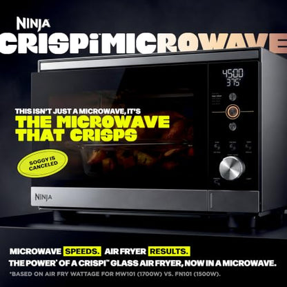 Ninja® Crispi™ Microwave & Air Fryer with FusionCrisp, Silver, MW101