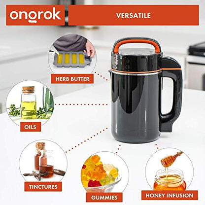 ONGROK Butter Maker & Oil Infuser Machine - Sleek Butter Machine with Simple Functionality, Electric Tincture Machine Kit for Edible Herbal Oil with all Accessories (Large)
