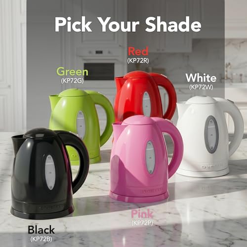 OVENTE 1.7L Electric Tea Kettle, Fast Boiling Water Heater, Pink KP72P