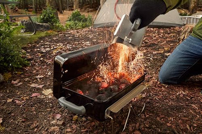 Weber Go‑Anywhere Charcoal Grill – Compact Portable BBQ Grill for Camping, Tailgating & Outdoor Cooking with 2‑Piece Cooking Grate & Precise Airflow Dampers
