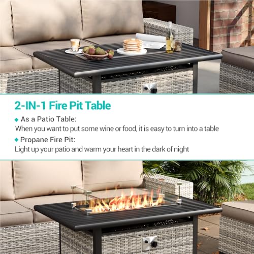 Outdoor Patio Furniture Set PE Wicker Rattan Outdoor Sectional Sofa