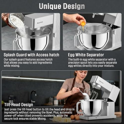 Stand Mixer 8.5Qt, Kitchen Electric Standing Mixer for Baking