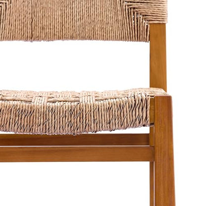 Christopher Knight Home 9 Piece Outdoor Dining Set Acacia Wood Expandable Table and 8 Light Brown Wicker Chairs Teak Finish Frame Patio Dining Furniture Set for Garden Backyard Porch Deck