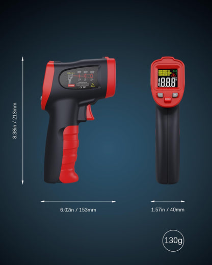 Wintact Infrared Temperature Thermometer Gun, Digital Non-Contact Laser Temp Gun Measuring Surface & Ambient Temperature for Kitchen Cooking Food Pizza Oven Grill Meat -58℉ to 1112℉