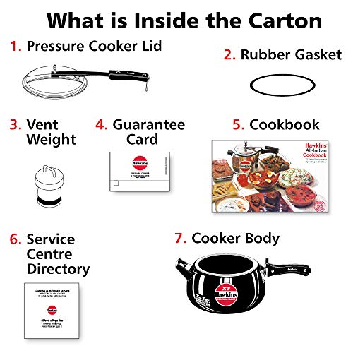Hawkins Contura Hard Anodized Induction Compatible Extra Thick Base Pressure Cooker, Black, 5L