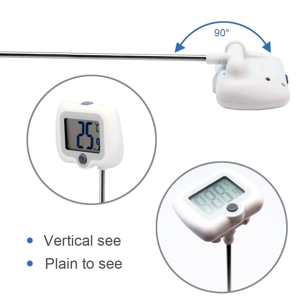 Candy Thermometer for Candy Making with Pot Clip,Best Instant Read Thermometer Digital for Cooking, Baking, Candy and Cheese Making – 10 Inch Probe, Large Rotating LCD Display, Essential Baking Tool