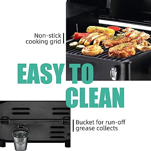 Z GRILLS 2026 200A Pellet Grill & Smoker - 202 sq.in Compact Wood Pellet BBQ with PID 3.0 Precision Control, Auto Feed System, Portable Small-Space Grill for Camping & Backyard Cooking