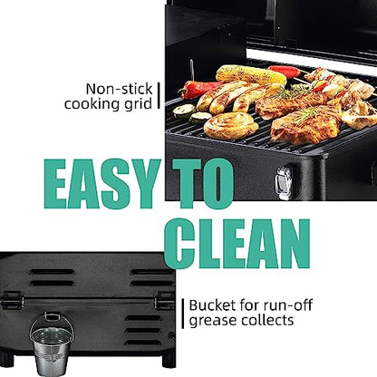Z GRILLS 2026 200A Pellet Grill & Smoker - 202 sq.in Compact Wood Pellet BBQ with PID 3.0 Precision Control, Auto Feed System, Portable Small-Space Grill for Camping & Backyard Cooking