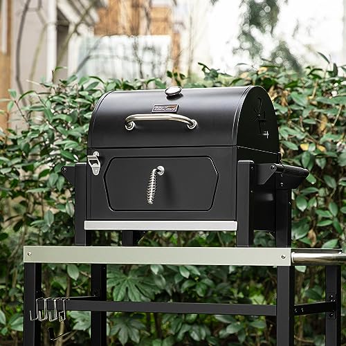 Royal Gourmet CD1519 Portable Charcoal Grill with Warming Rack, Tabletop Charcoal Grill with 303 Sq. In Cooking Area for Outdoor Camping and Picnic Grilling, Black