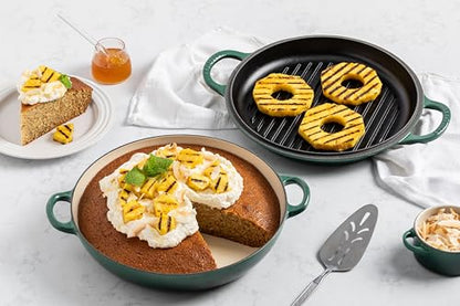 Le Creuset Enameled Cast Iron Multifunction Braiser with Grill Pan Lid, 3.5 qt., Artichaut