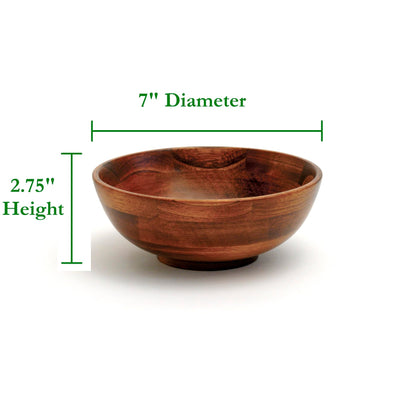 Lipper International Cherry Finished Footed Serving Bowl for Fruits or Salads, Small, 7" Diameter x 2.75" Height, Single Bowl