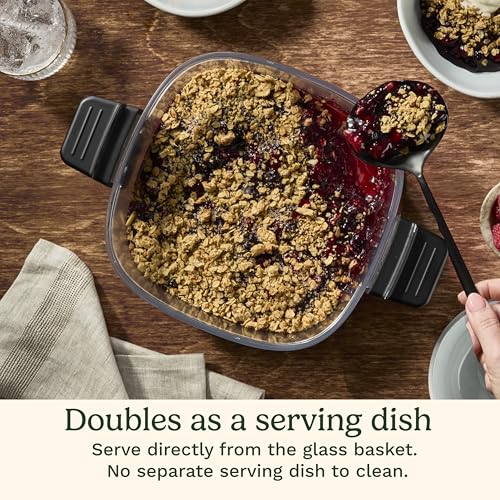Cuisinart ClearView 4-Quart Air Fryer with Glass Basket and PFAS-Free Ceramic Nonstick Crisper Plate, 5 Cooking Functions, 2 Custom Presets, Adjustable Temperature up to 450°F, 3-Year Warranty, AFC-4