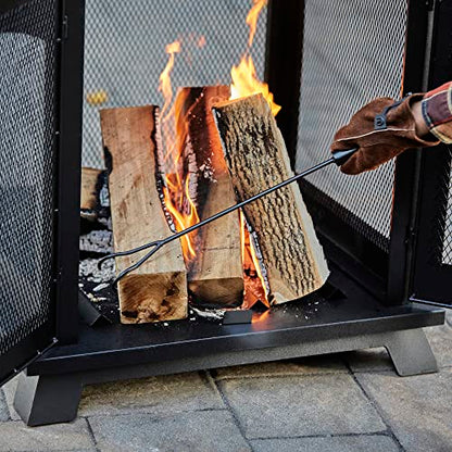 Endless Summer 45" Wood Burning Steel Outdoor Fireplace