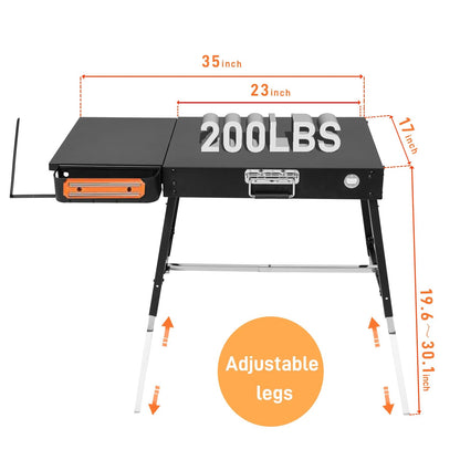 Portable Outdoor Grill Table, Blackstone Griddle Stand, Movable Griddle Stand Fit 17 Inch or 22 Inch, Grill Cart for Blackstone, Ninja Woodfire Grill Stand