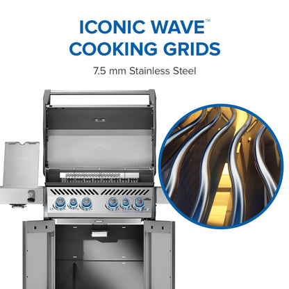 Napoleon Rogue PRO-S 525 Propane Gas Grill with Infrared Side and Rear Burners, Stainless Steel, Durable 6-Burner BBQ