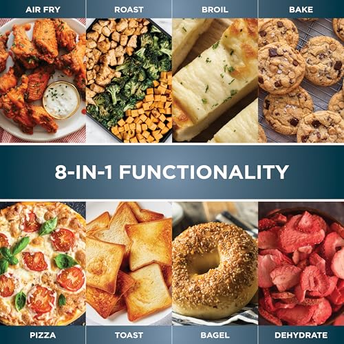 Ninja Air Fryer Toaster Oven Combo | 8-in-1 Functionality | Flip Up & Away for Storage Space | Air Fry Basket, Sheet Pan, Wire Rack & Removable Crumb Tray |1800 Watt | Stainless Steel | SP151